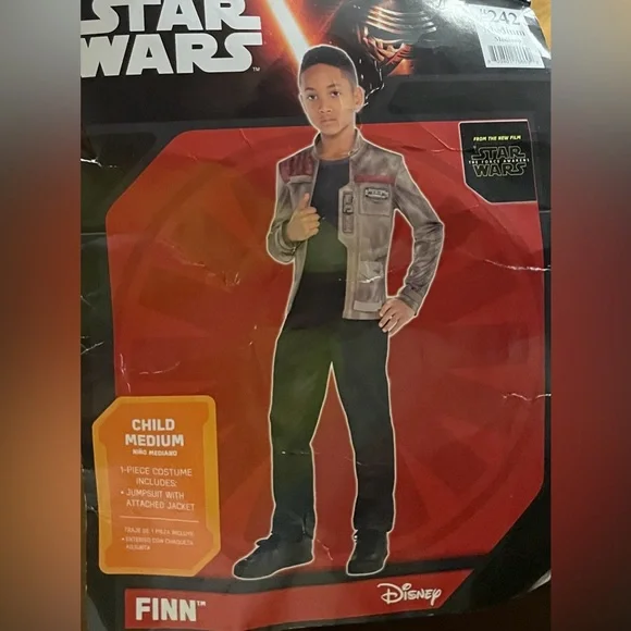 Disney Star Wars™️ The Force Awakens Finn Costume Childs Size Medium 8-10 - Picture 2 of 10